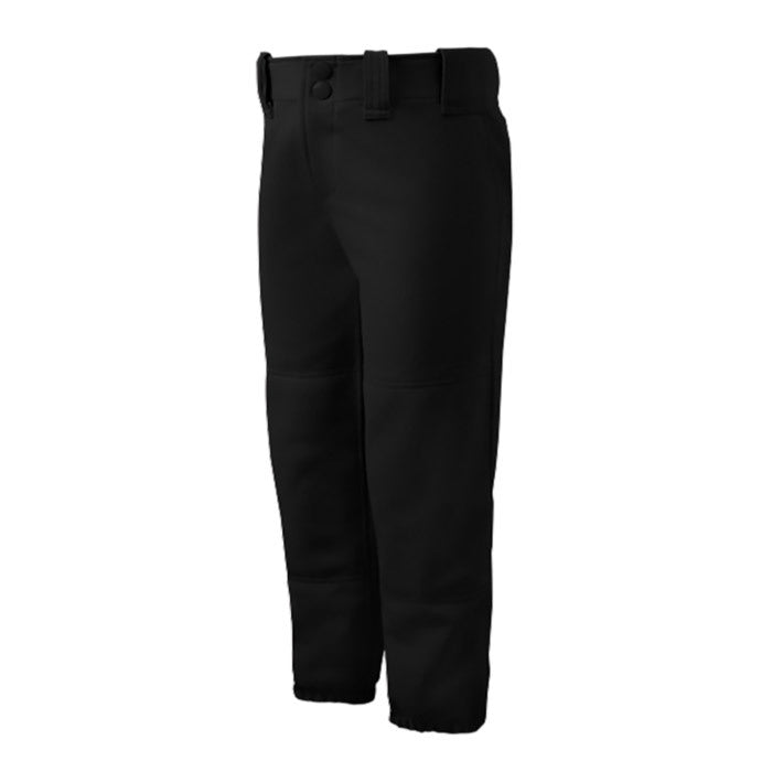 Mizuno Women's Low Rise belted pant. BLACK