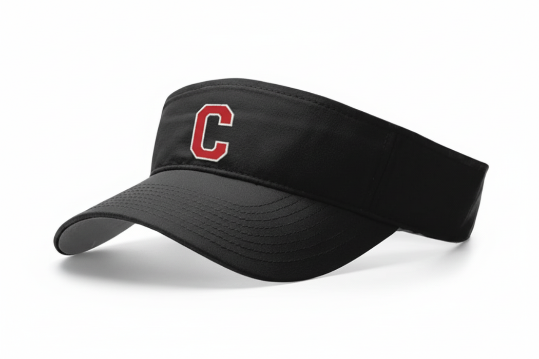 Black visor with red C logo on white background